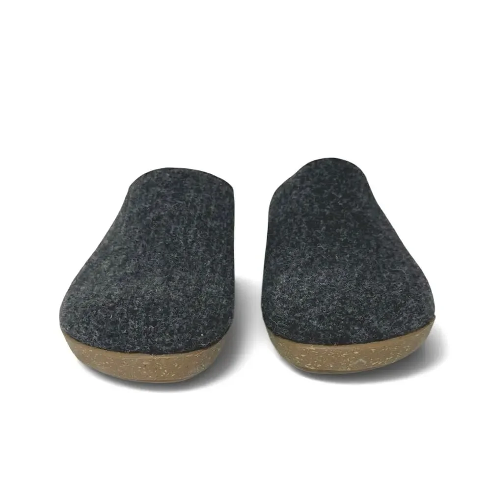 Taos Women’s Woolness Slip On Clog 9-9.5 Black Wool Upper Faux Fur Insole